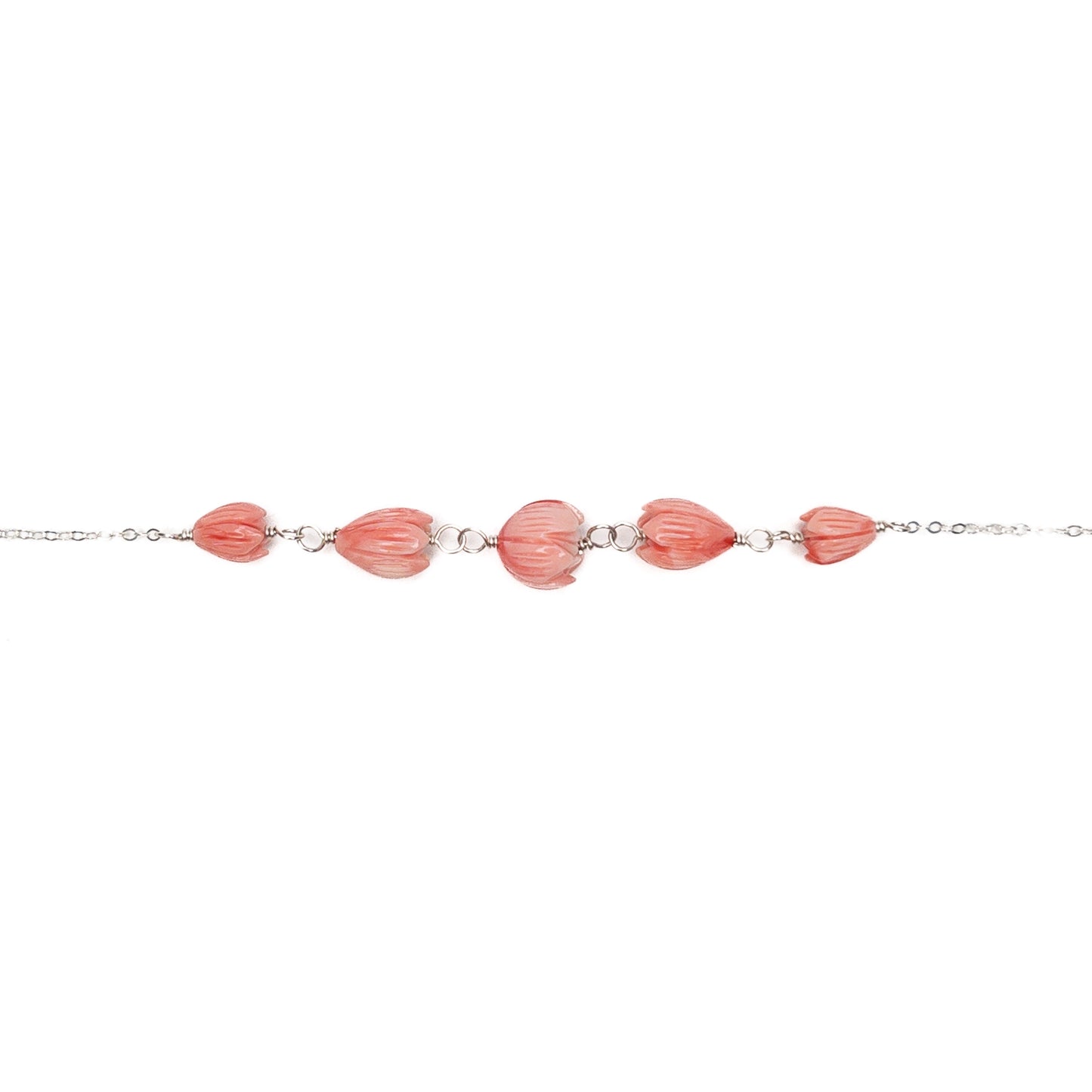 Pink Pikake (Jasmine Flower) Necklace (Sterling Silver) - Kit