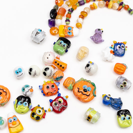 handmade glass beads by Calvin Orr for Halloween