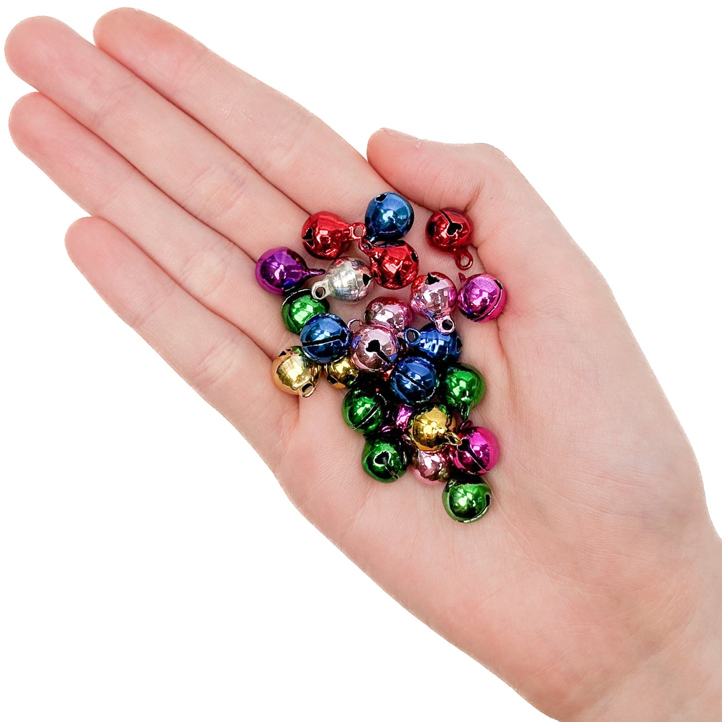 10mm Jingle Bells Multicolor - 25 pcs.-The Bead Gallery Honolulu