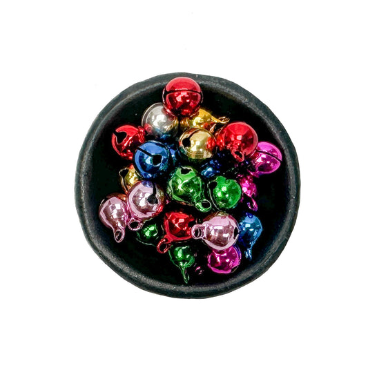 10mm Jingle Bells Multicolor - 25 pcs.-The Bead Gallery Honolulu