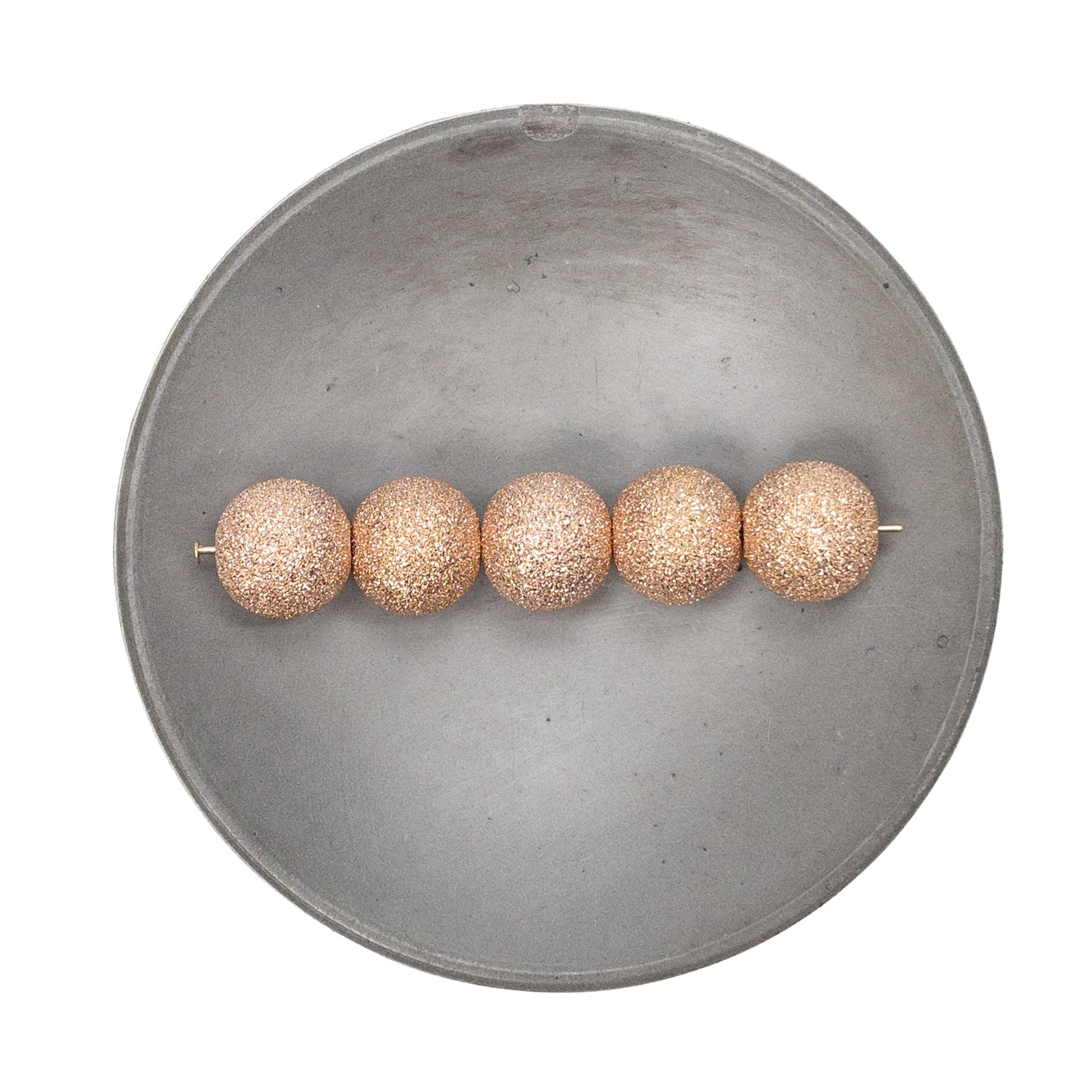 10mm Stardust Round Bead (3 Metal Options Available) - 1 pc.