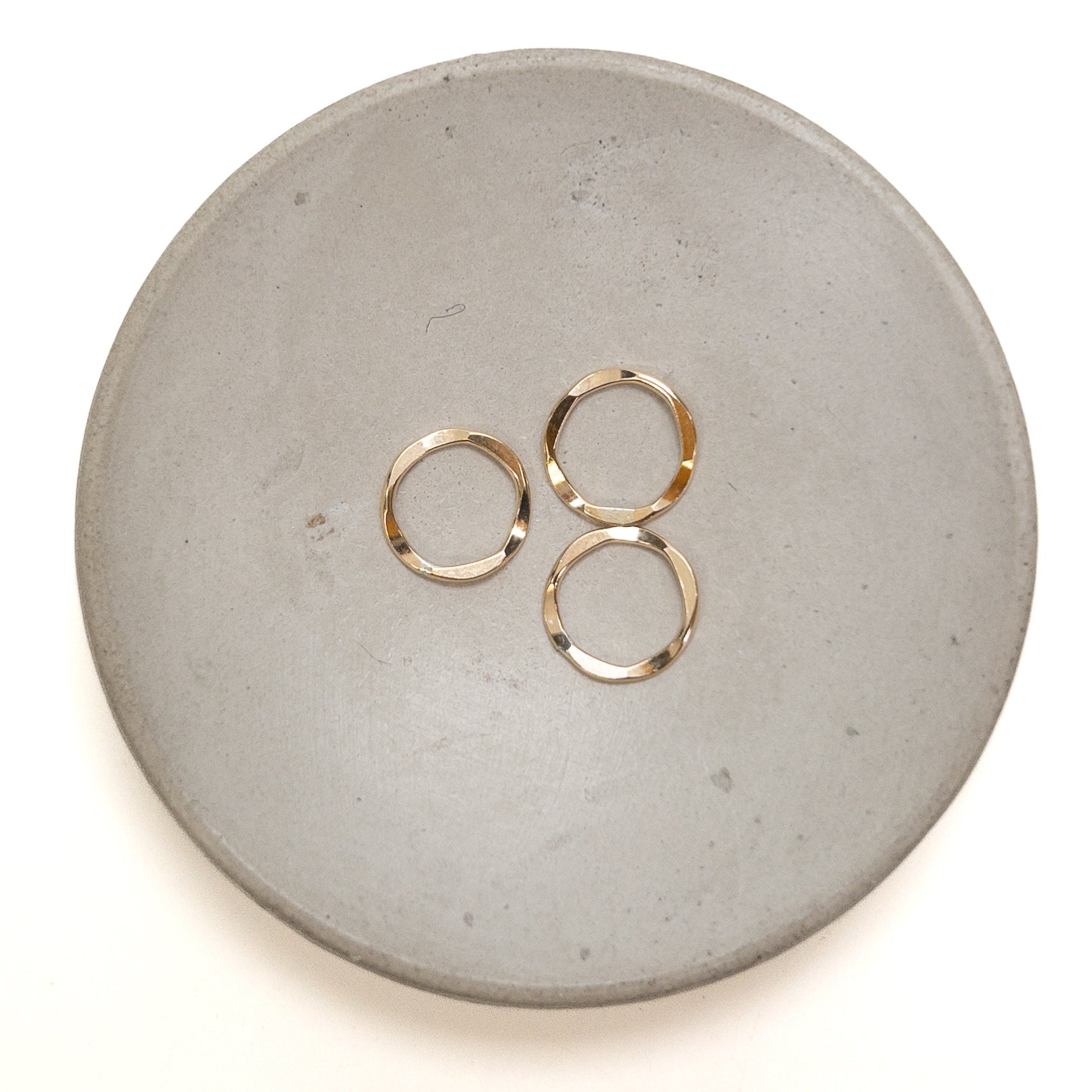 11mm Hammered Ring (3 Metal Options Available) - 1 pc.