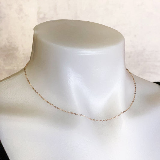 16" Simple Cable Necklace Chain (3 Metal Options Available) - 1 pc.