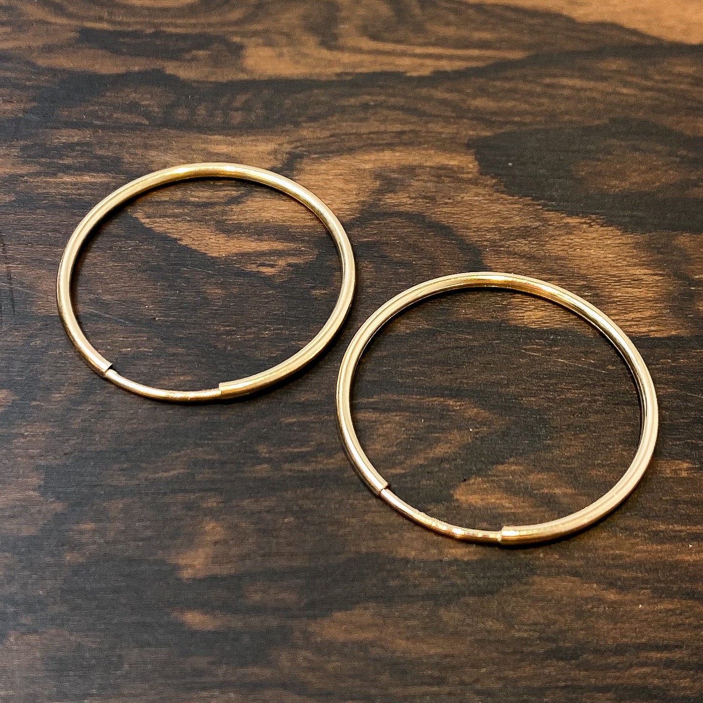 24mm Endless Hoop Earring (3 Metal Options Available) - 1 pair