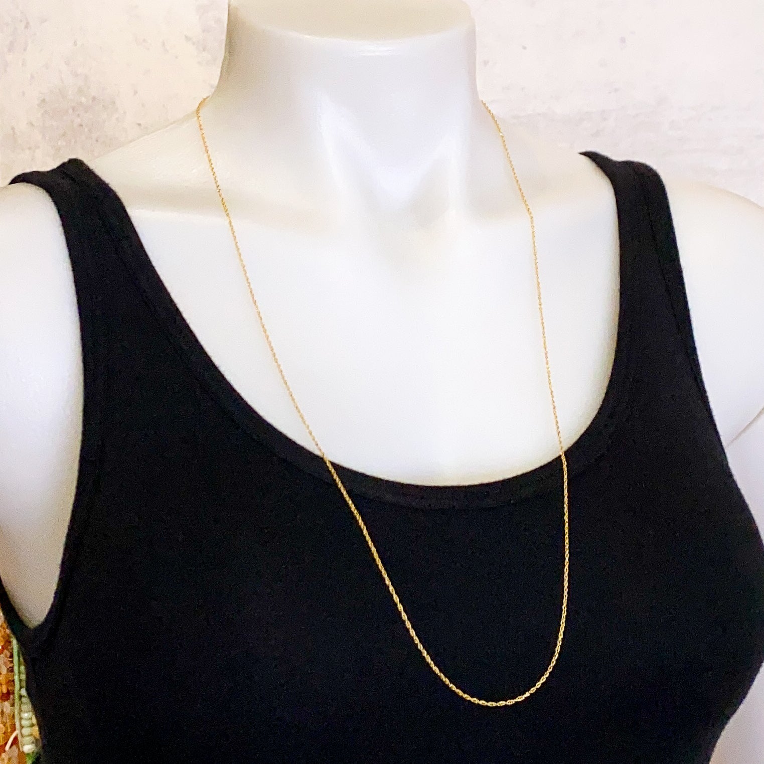 30" Fine Rope Necklace Chain (Gold Filled)