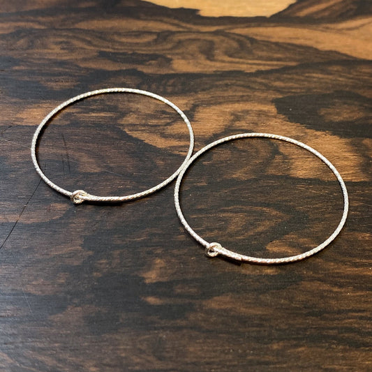 28mm Sparkle Hoop Earring (3 Metal Options Available) - 1 pair