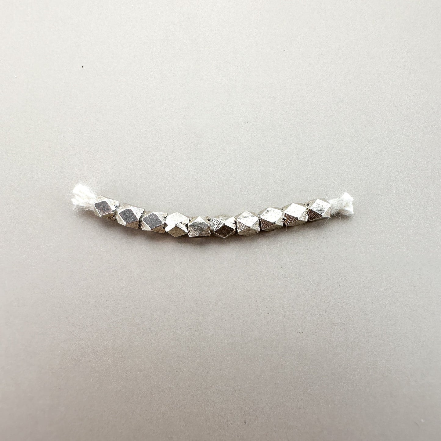 3mm Faceted Bead (Thai Silver) - 1 INCH (M466)