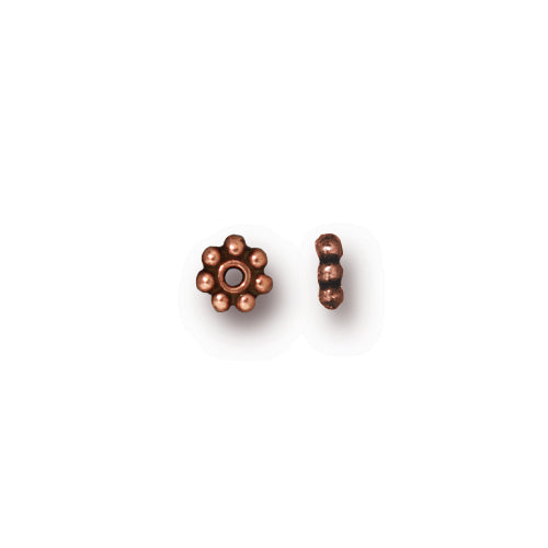 4mm Daisy Spacer Bead (4 Colors Available) - 25 pcs.