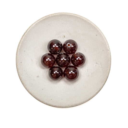 Hessonite Garnet 10mm Round Bead - 1 pc.