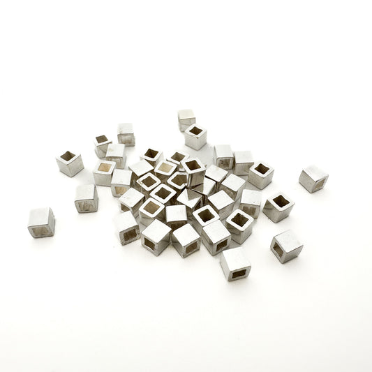 3mm Cube Spacer Bead - Bali Silver (1 pc/M2073)