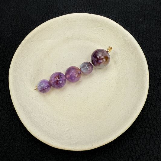 Charoite Bead Mix - 7 pcs. (MIX143)-The Bead Gallery Honolulu