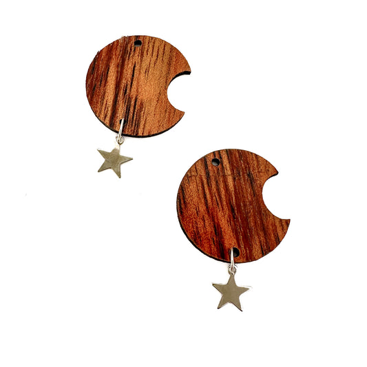 Koa Fat Crescent Moon Link - 1 pc. (P1227)