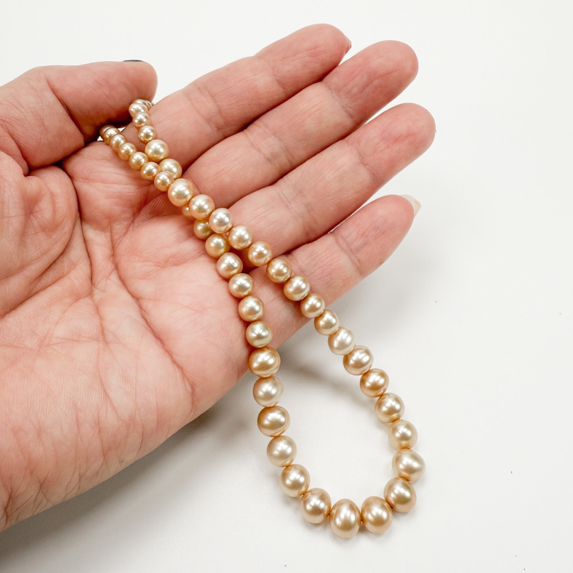 Champagne Freshwater Pearl Mix - 55+ pcs. (KT449)-The Bead Gallery Honolulu