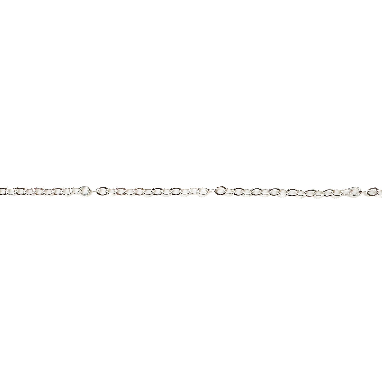 Shiny Flat Oval Cable Chain - Silver | Gold (6 in/CH223)