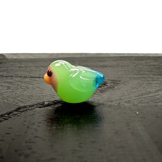 Chibi Handmade Glass Beads - Rosy Lovebird - 1 pc.-The Bead Gallery Honolulu