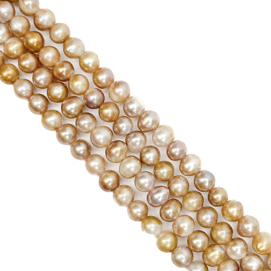 *Sage Rose 8mm Potato with Large Hole Freshwater Pearl Bead (3 Quantities Available)-The Bead Gallery Honolulu