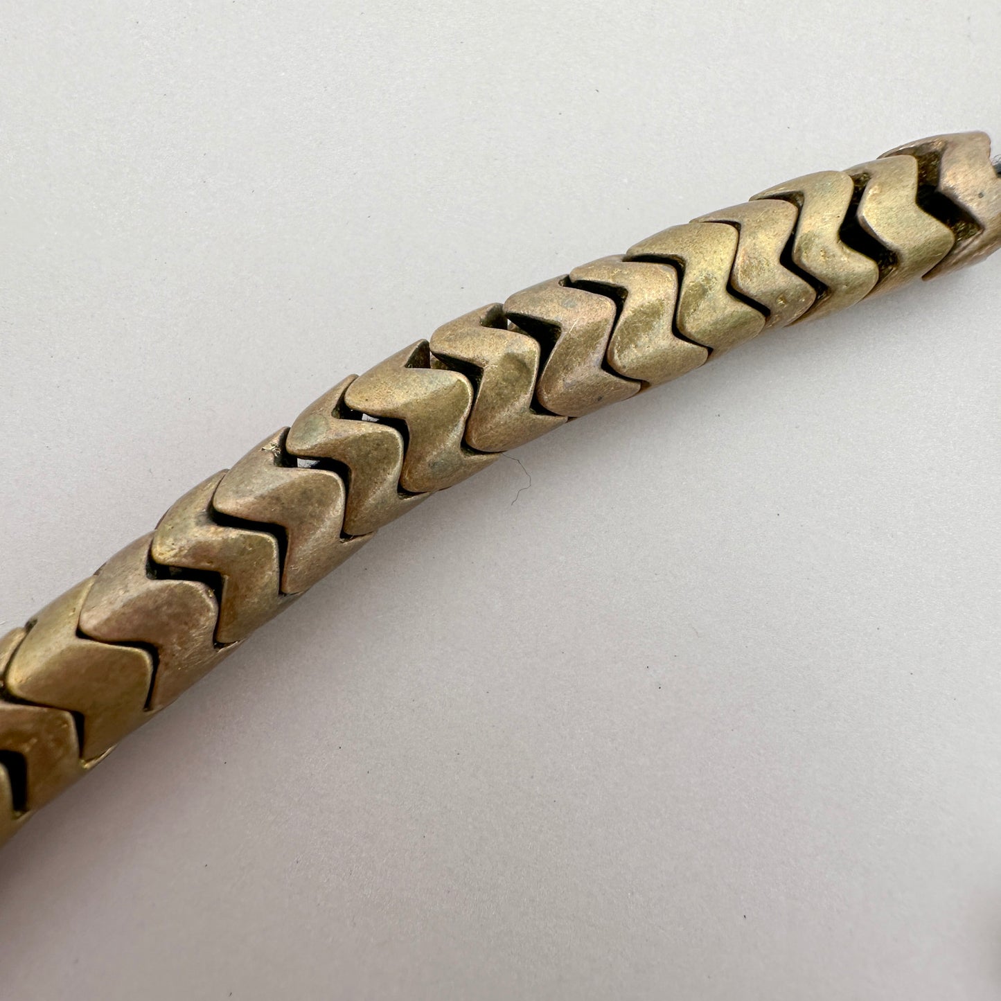 7.5mm "Snake" Rondelle Brass Metal Bead - 10 pcs. (M1917)