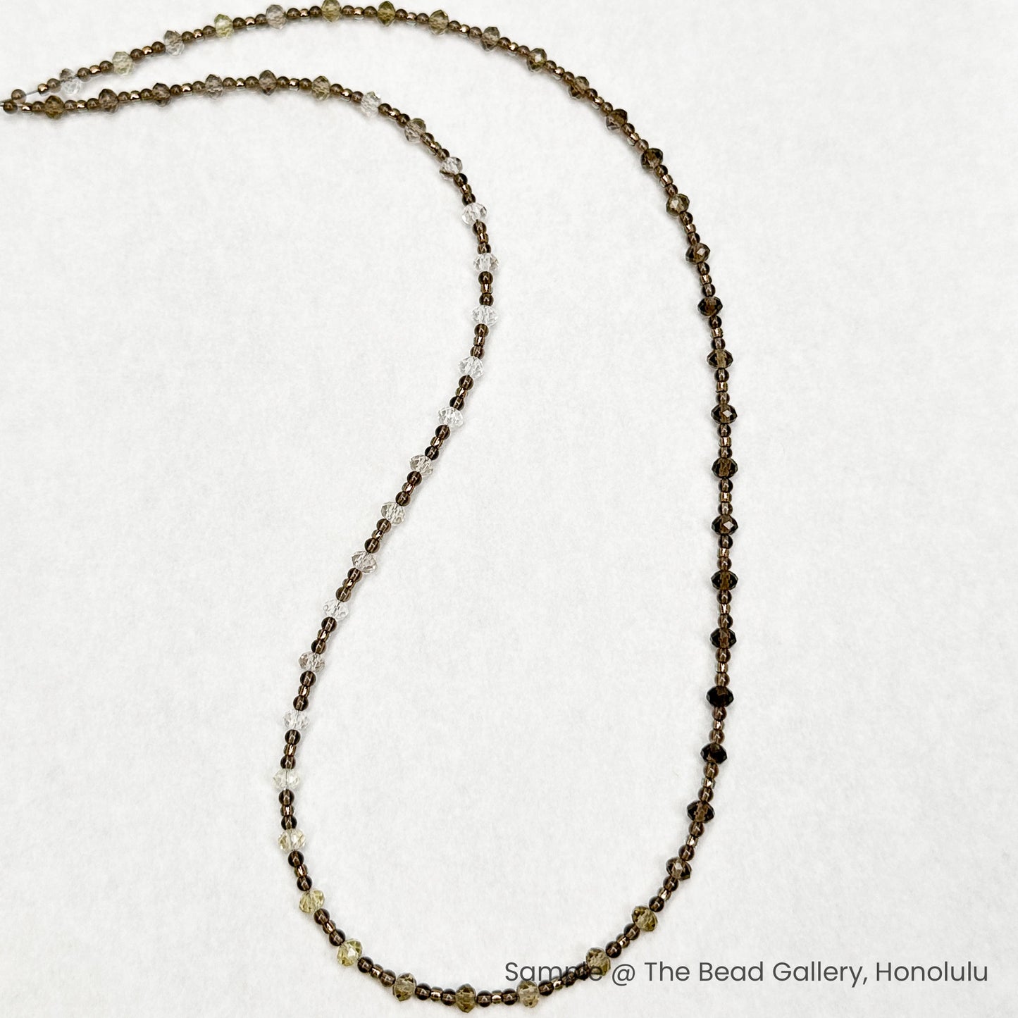 Smoky Quartz 4x3mm Ombre Faceted Rondelle Bead - 7.5" Strand-The Bead Gallery Honolulu
