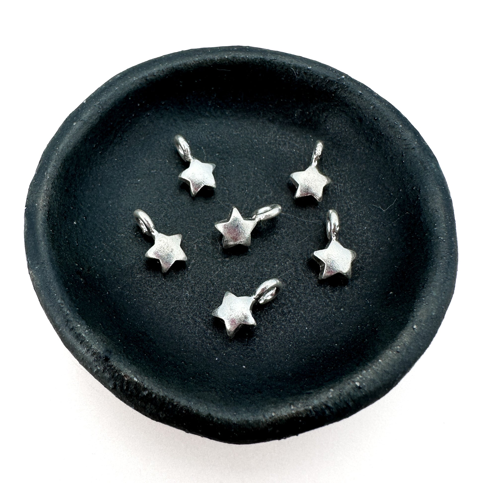 Thai Silver Star 6mm Charm - 1 pc. (M1942)-The Bead Gallery Honolulu