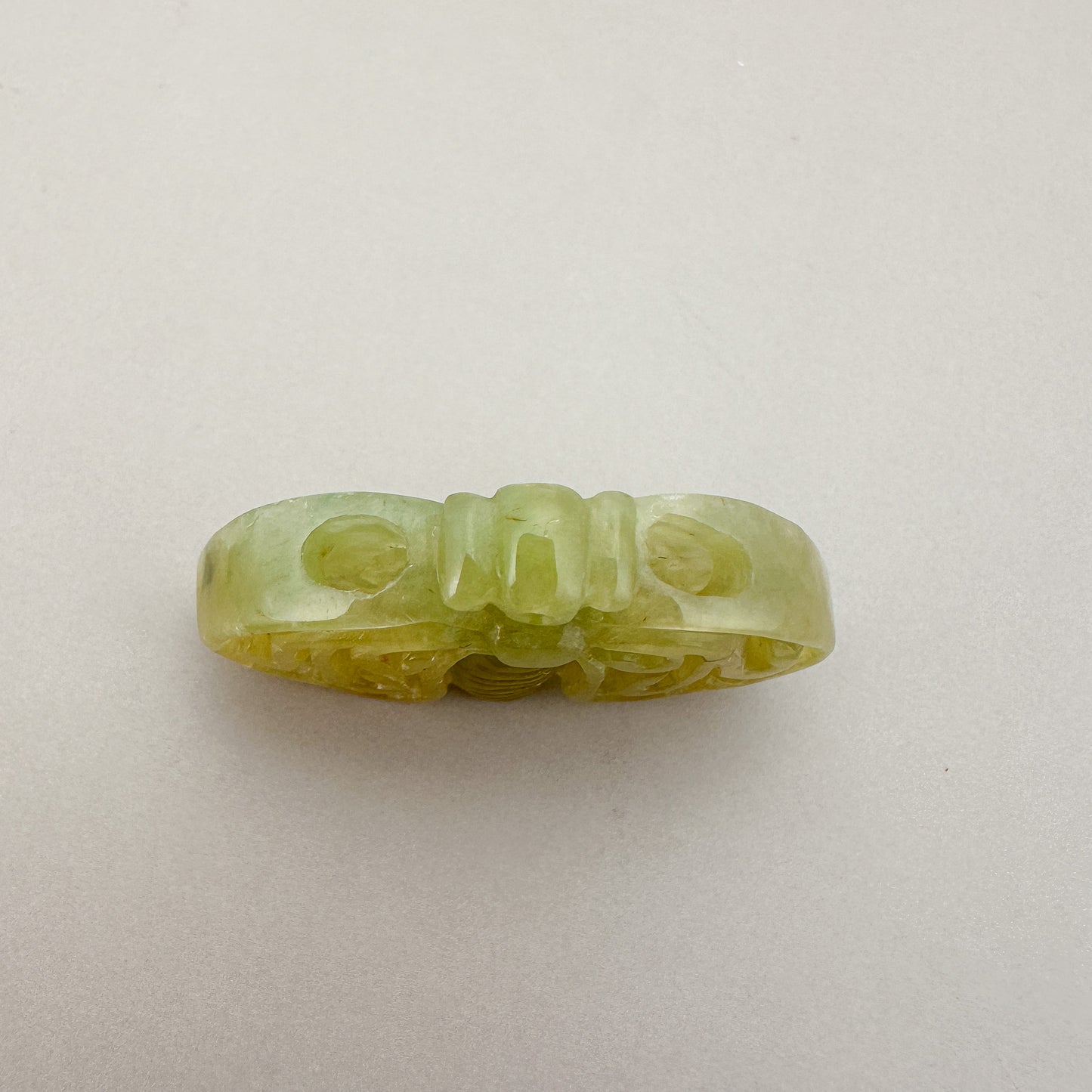 Green Jade Butterfly 28x17mm Carved Pendant - 1 pc. (P2940)
