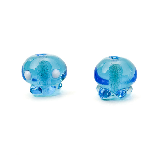 Chibi Handmade Glass Beads - Jellyfish (3 Color Options)