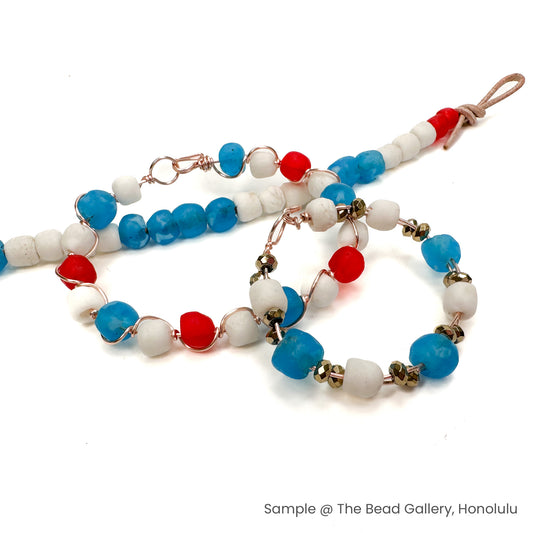 Liberty Rustic African Recycled Glass Bead Mix - 26 pcs.-The Bead Gallery Honolulu