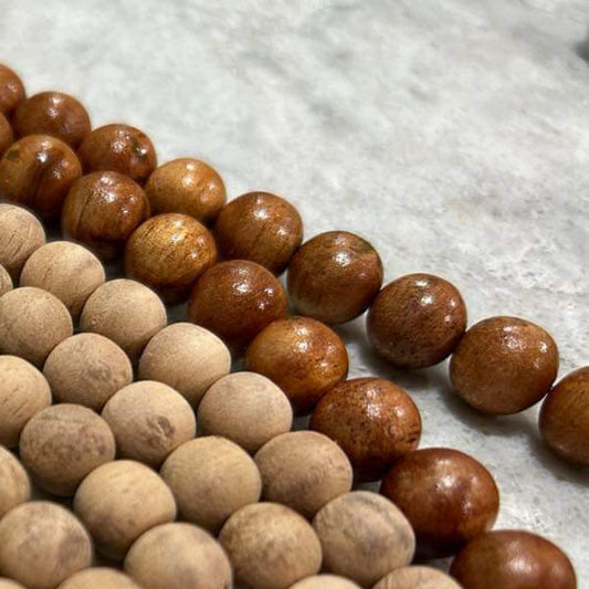 Koa Wood Natural Matte Smooth Round Bead (3 Size Options) - 1 piece (P3120)