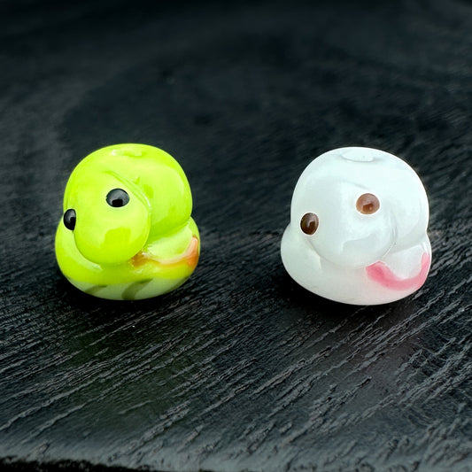 Chibi Handmade Glass Beads - Snake (2 Color Options) (LB196)