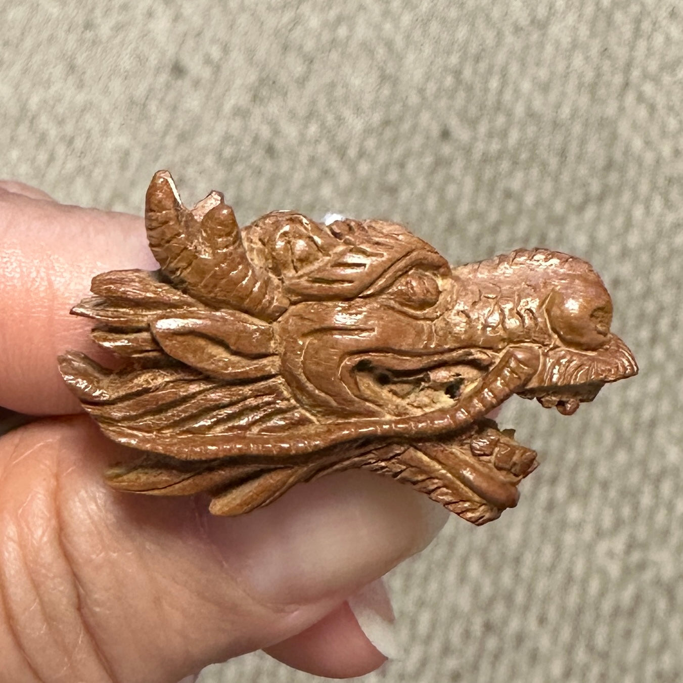 Dragon Pendants - Handcarved & Handpainted Wood from Bali (J261)