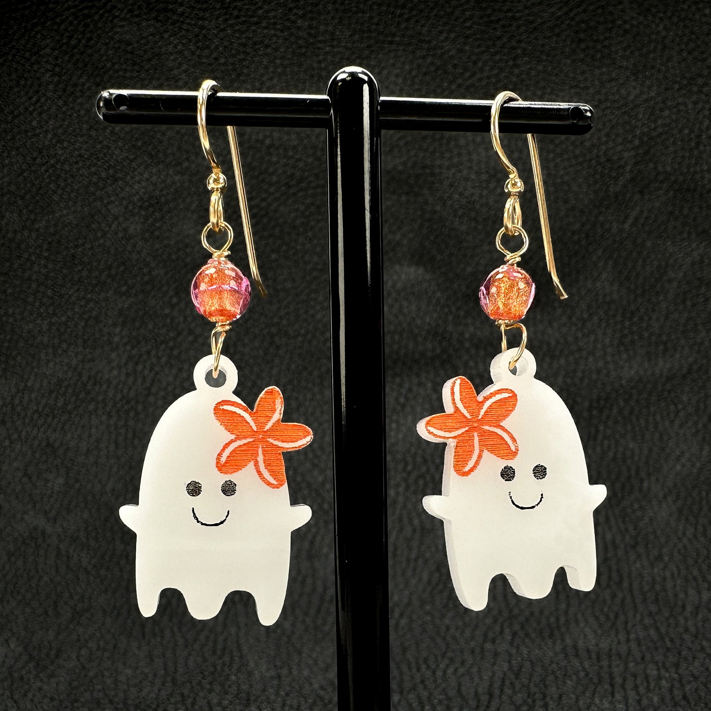 Boo-tiful Ghost or Bat Acrylic Jewelry - 1 pair (J282)