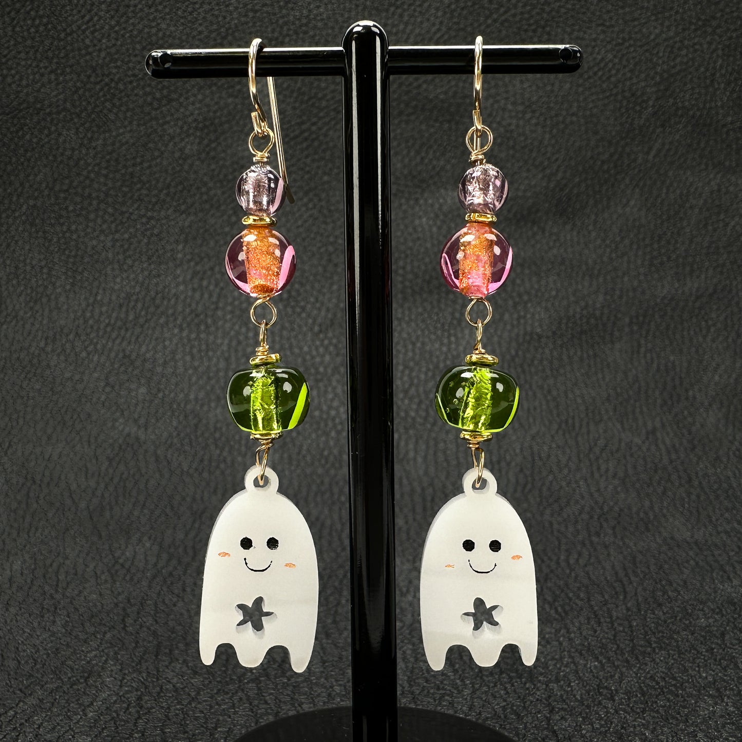 Boo-tiful Ghost or Bat Acrylic Jewelry - 1 pair (J282)