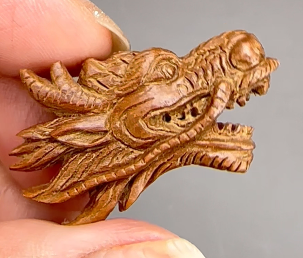 Dragon Pendants - Handcarved & Handpainted Wood from Bali (J261)