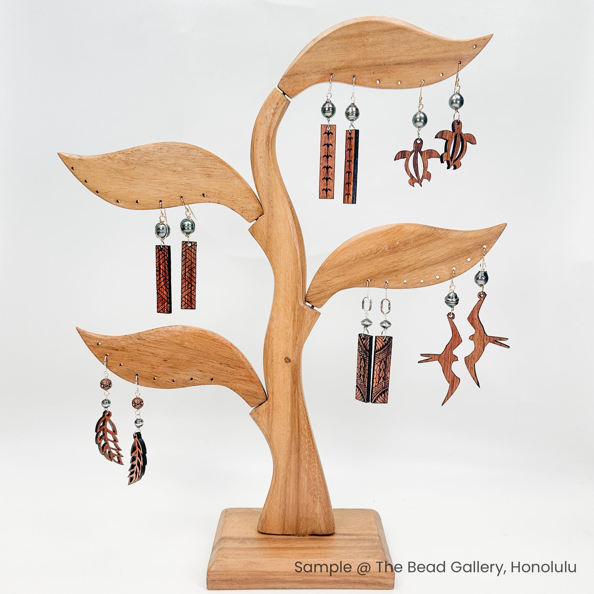 Koa Leaf Wood Charm (2 Quantity Options)-The Bead Gallery Honolulu