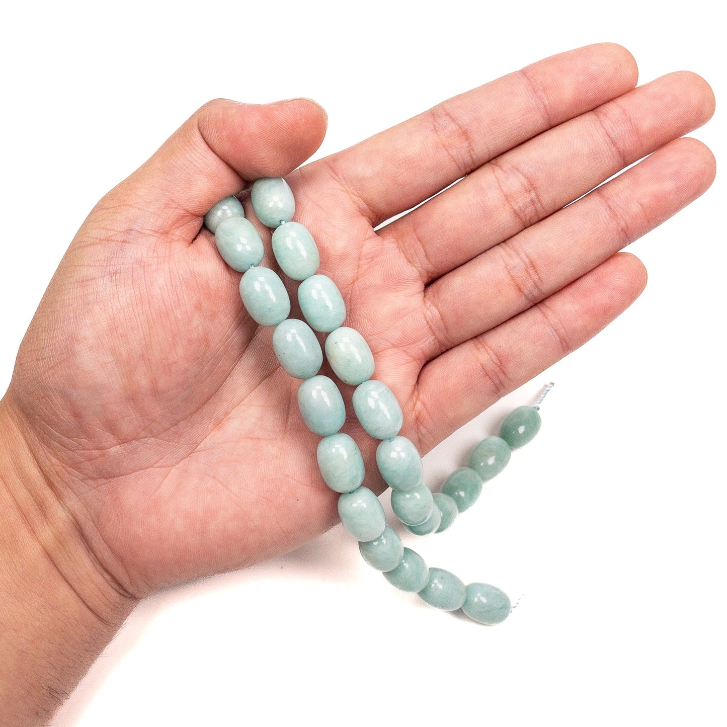 Amazonite 10x14mm Barrel Bead - 8" Strand