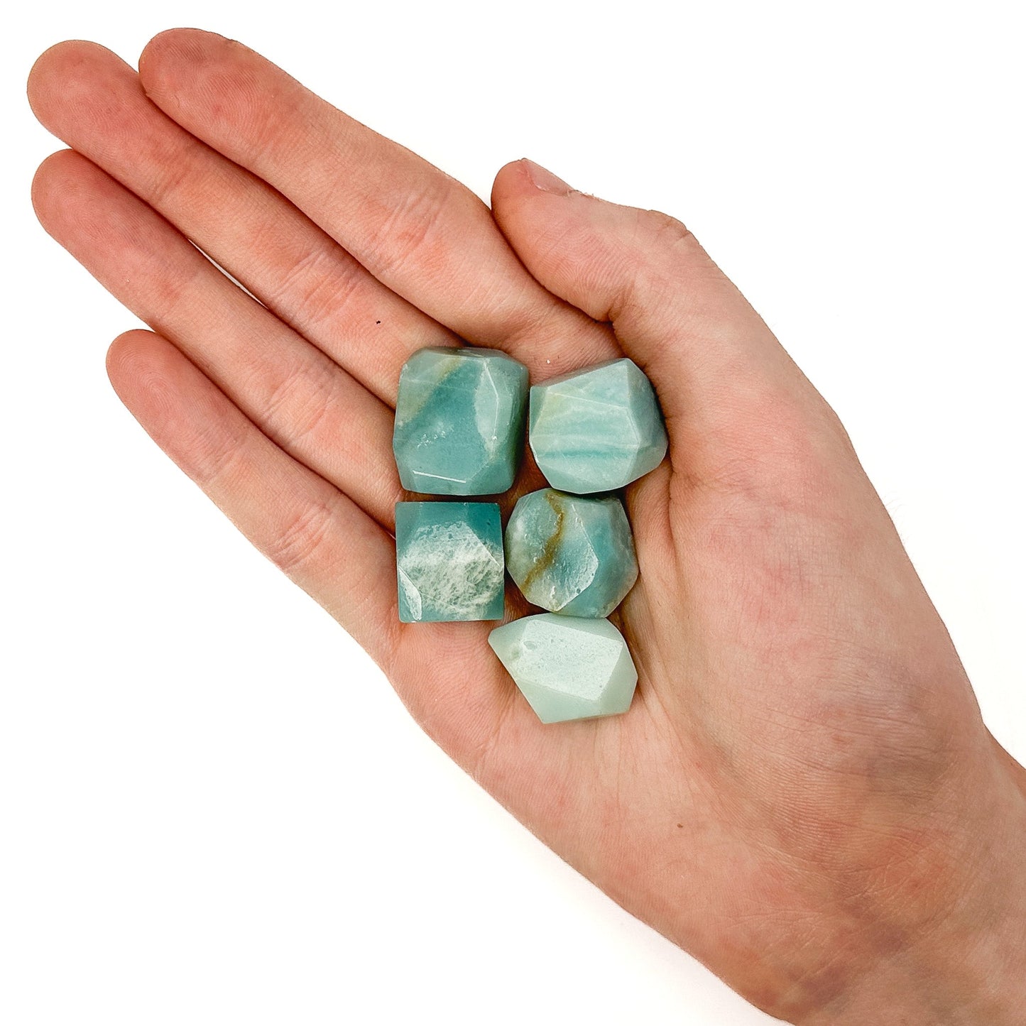 Amazonite 15-17mm Large Faceted Bead - 5 pcs. (GEM2091)