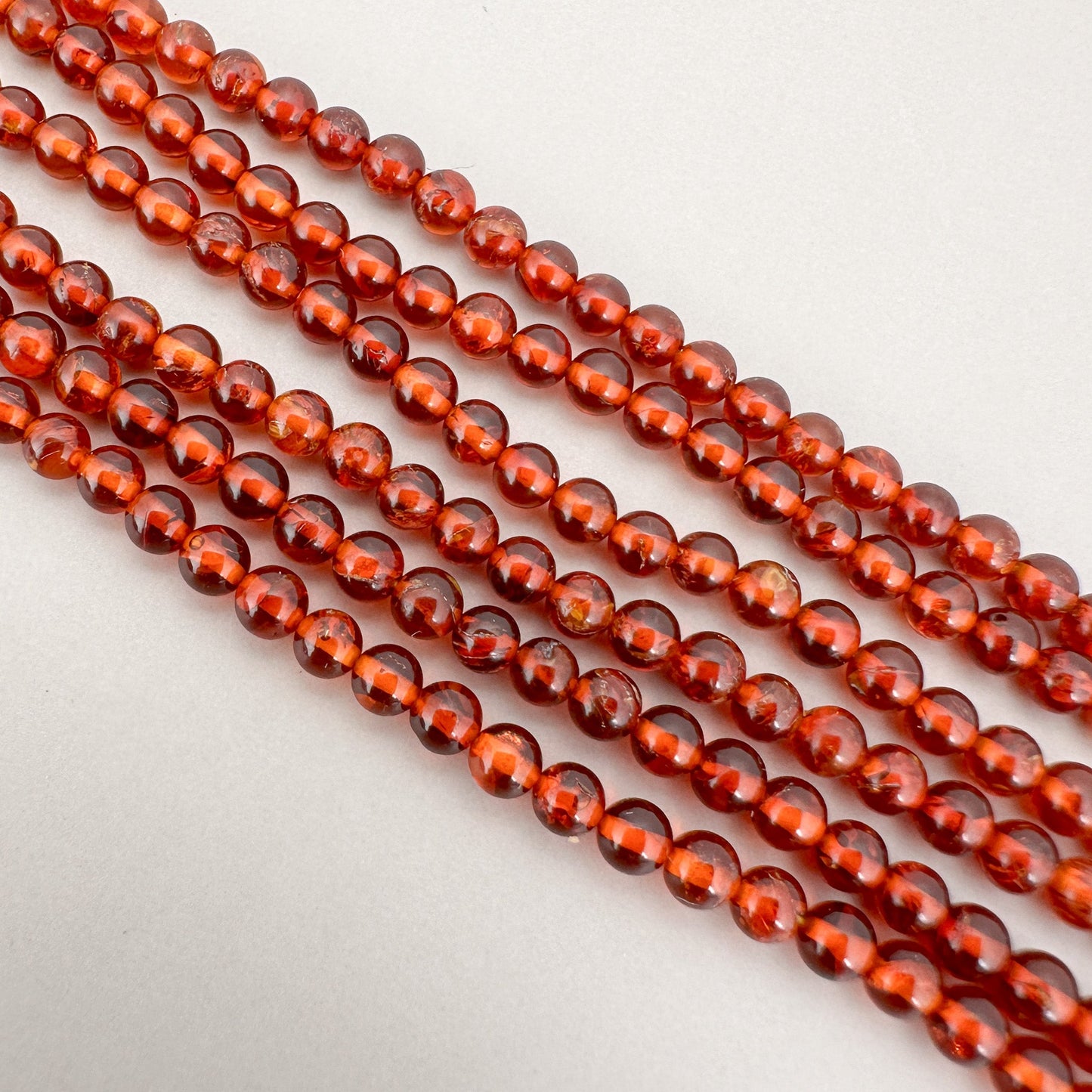 Amber 3mm Smooth Round Bead - 16" Strand (GEM2240)