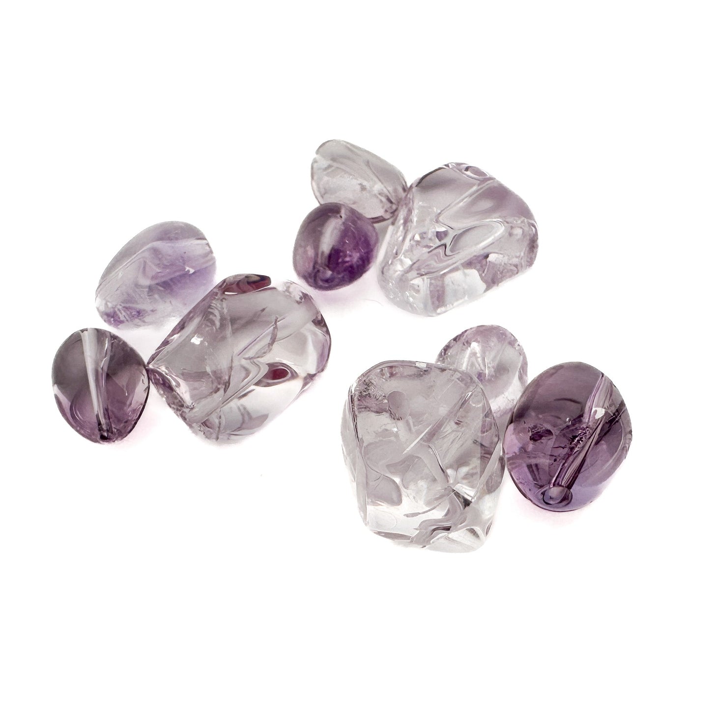 Amethyst Smooth Nugget Bead Mix - 3 pcs. (P3221)