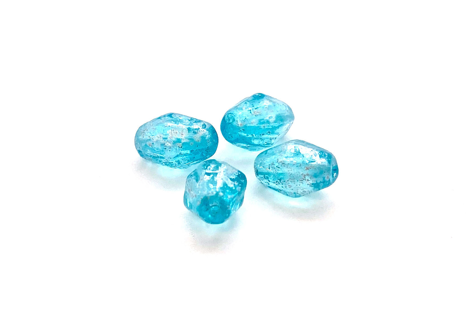 Aqua Splash Czech Glass Bicone Bead Mix - 10 pcs.-The Bead Gallery Honolulu