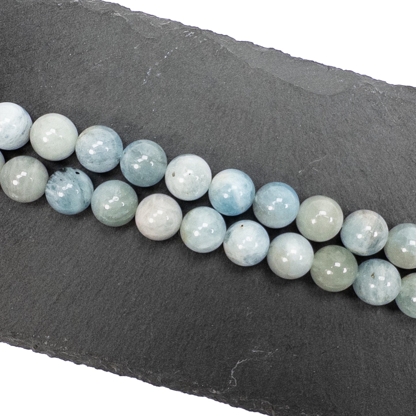 Aquamarine 12mm Smooth Round Bead - 7.75" Strand-The Bead Gallery Honolulu