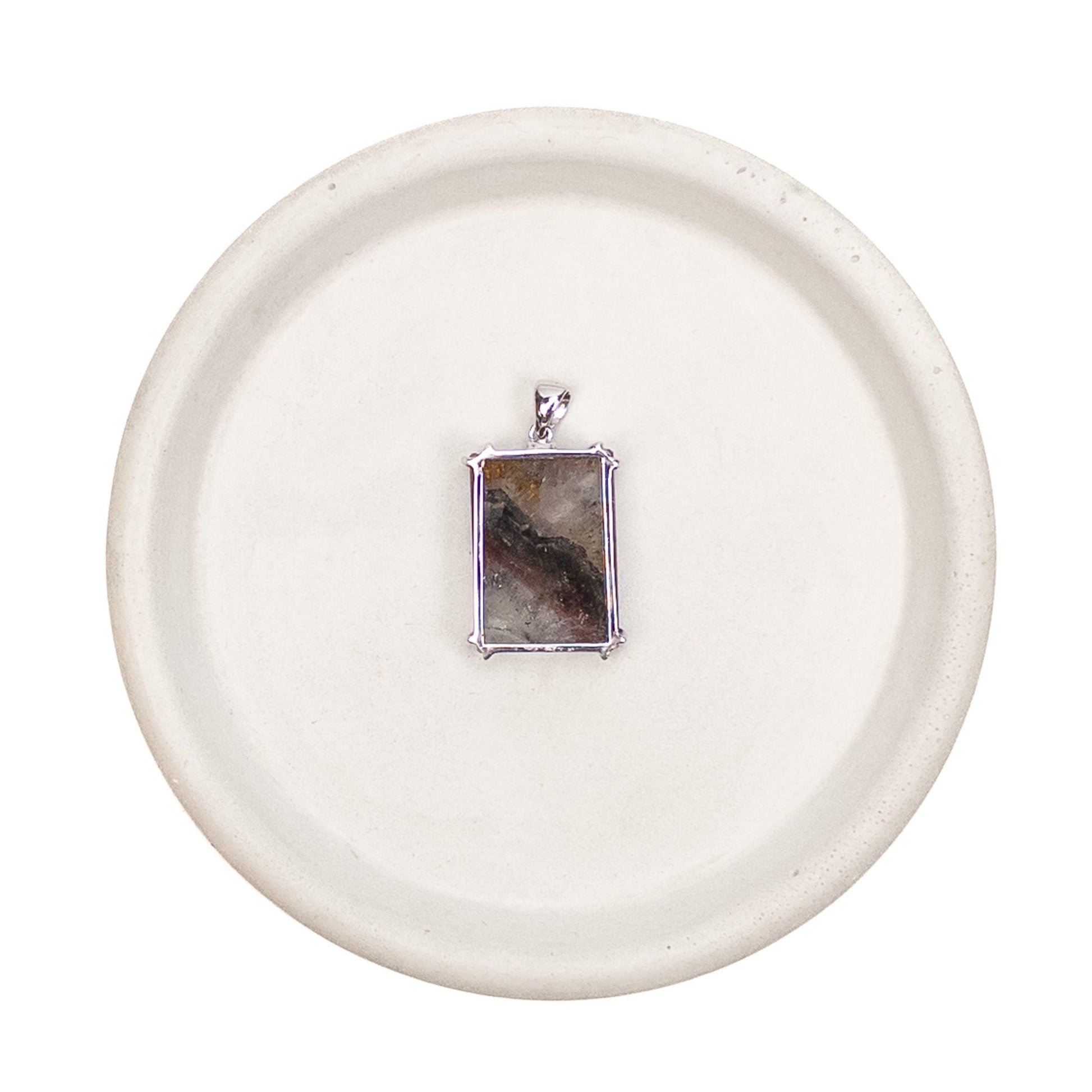 Auralite 23 Faceted Rectangle Pendant with Sterling Silver - 1 pc.-The Bead Gallery Honolulu