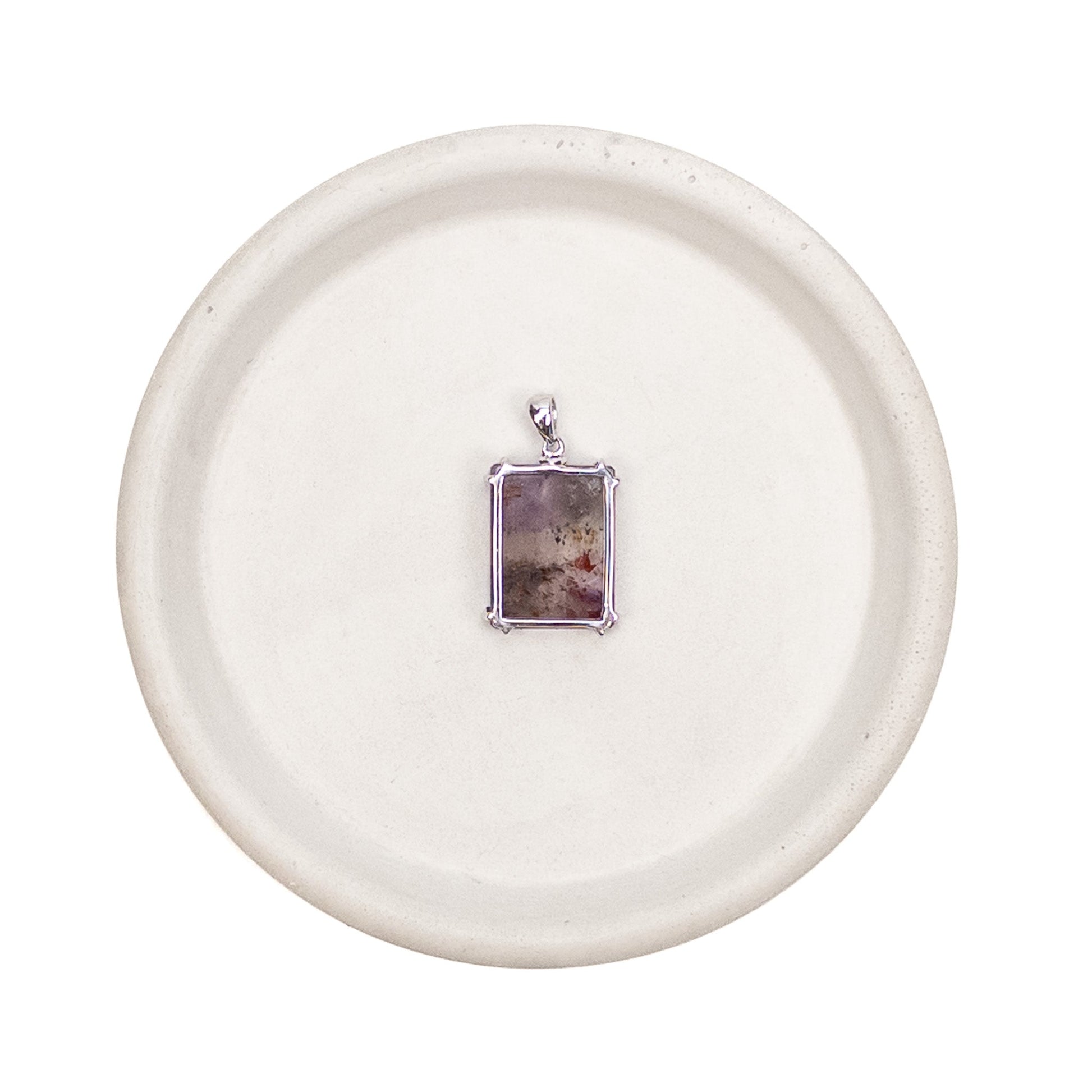 Auralite 23 Faceted Rectangle Pendant with Sterling Silver - 1 pc.-The Bead Gallery Honolulu