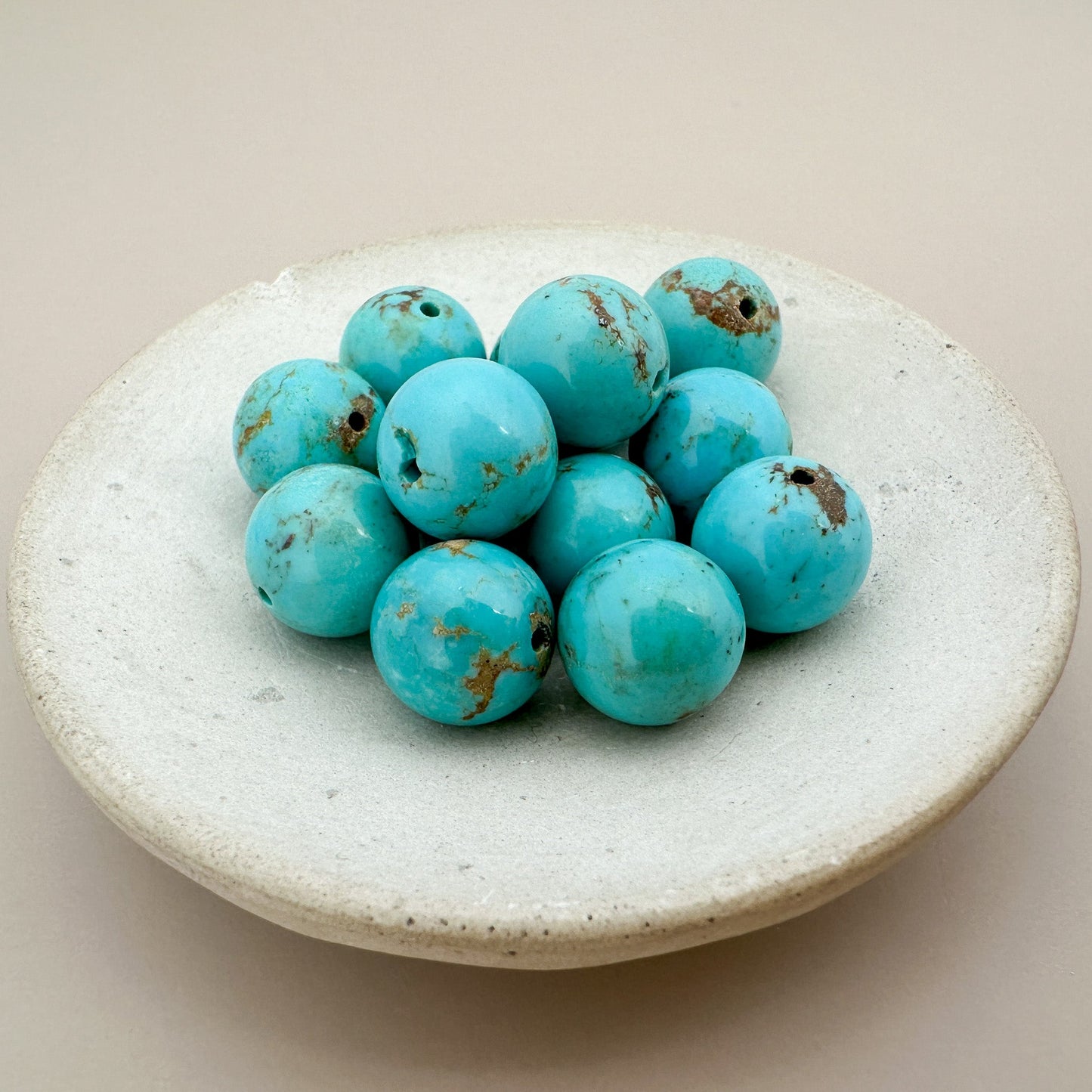 Baja Turquoise 10mm Round Bead - 1 pc. (P3108)