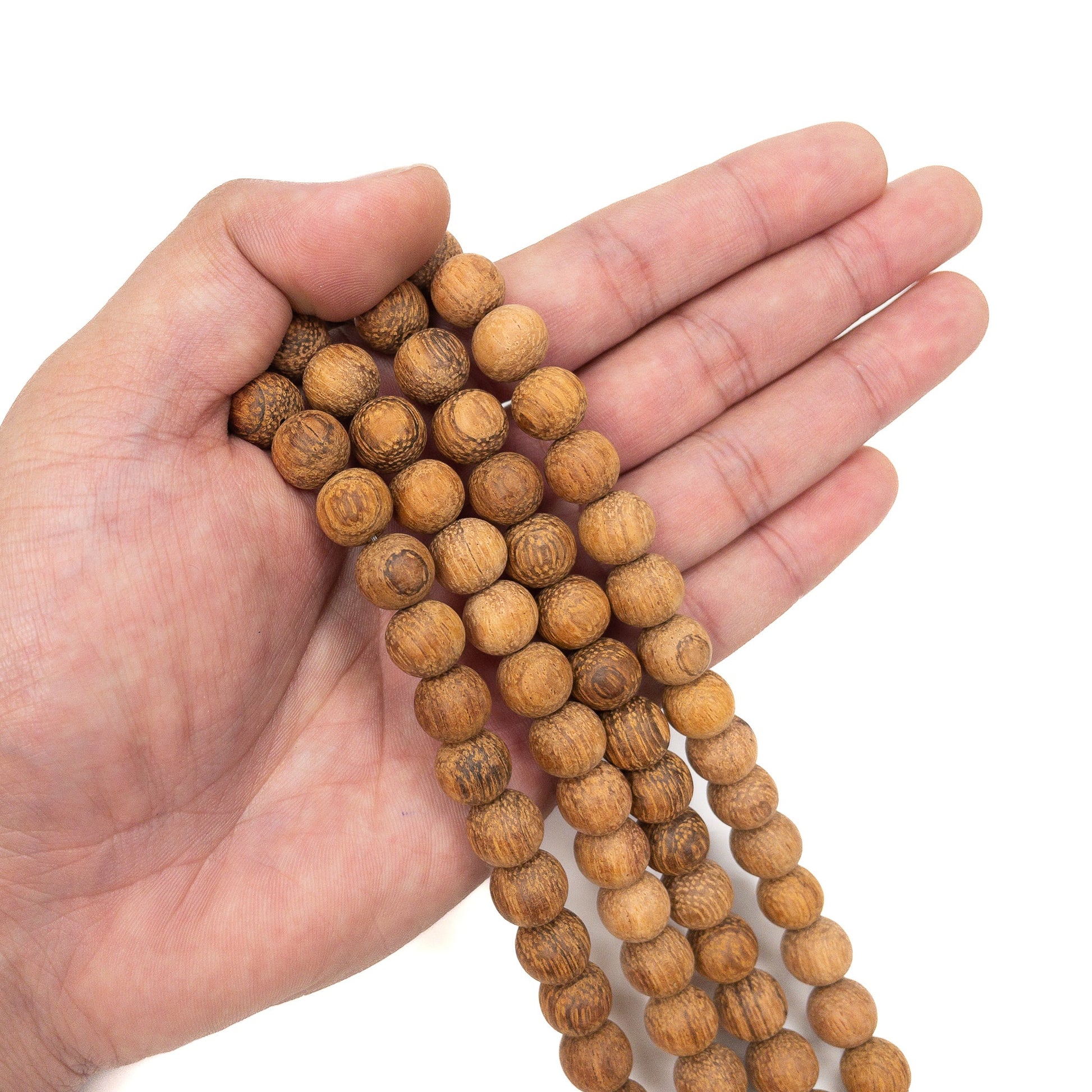 Bayong Wood 10mm Matte Finish Round Bead - 16" Strand