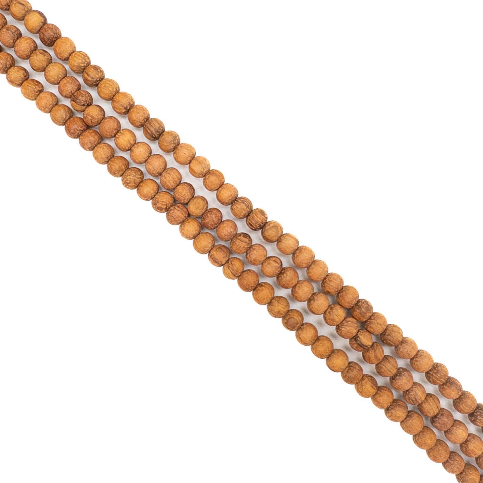 Bayong Wood 6mm Matte Finish Round Bead - 16" Strand-The Bead Gallery Honolulu