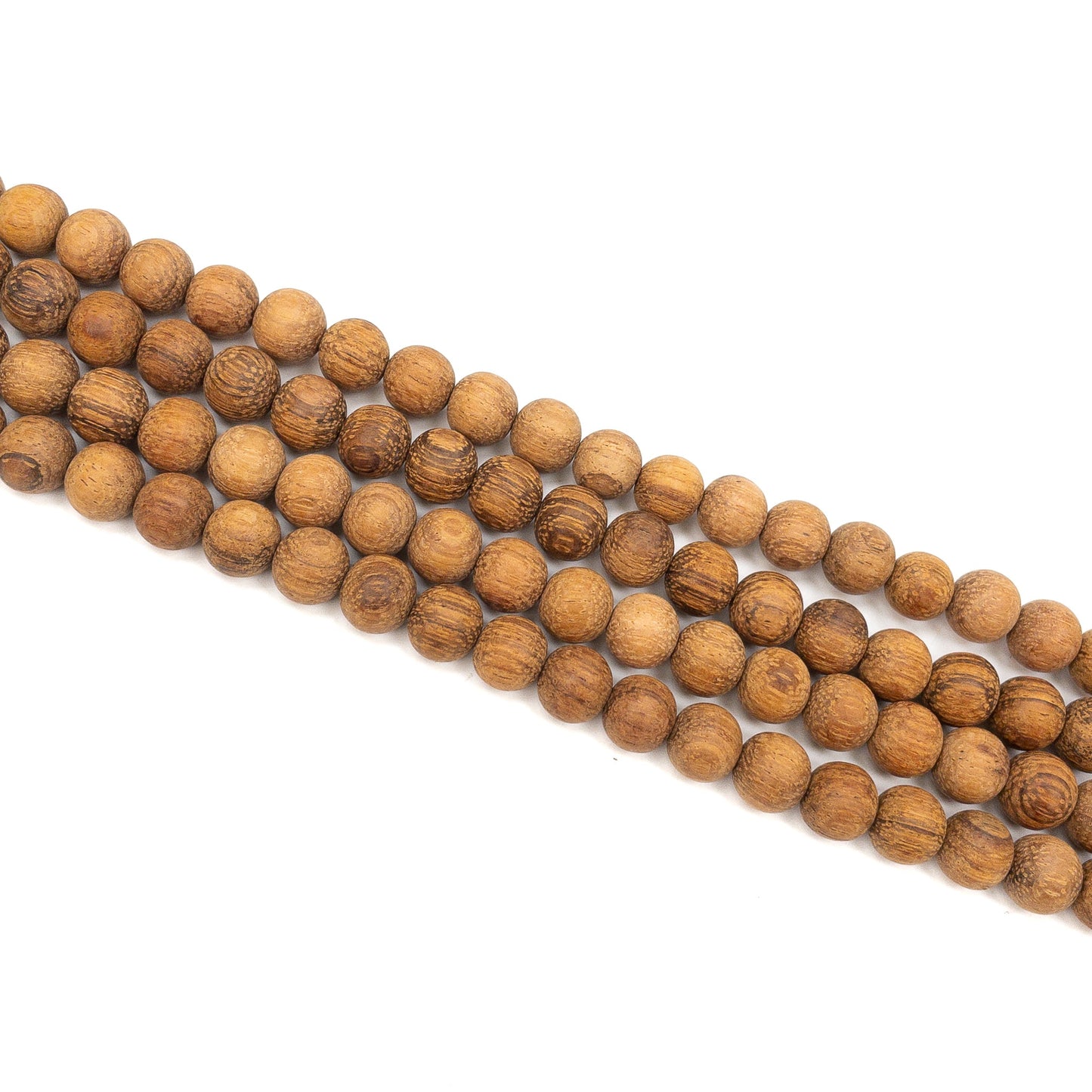 Bayong Wood 8mm Matte Finish Round Bead - 16" Strand