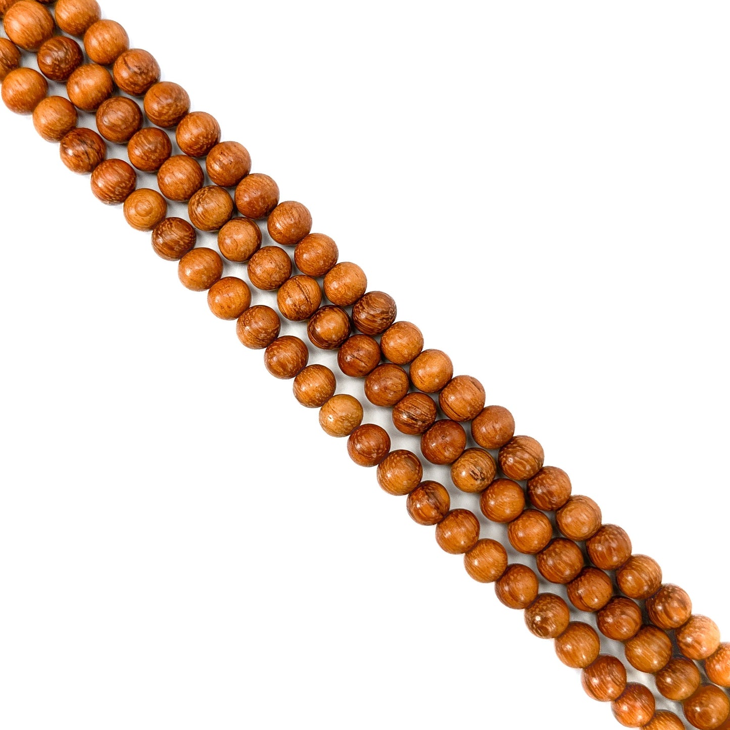 Bayong Wood 8mm Polished Finish Round Bead - 16" Strand (GEM2174)