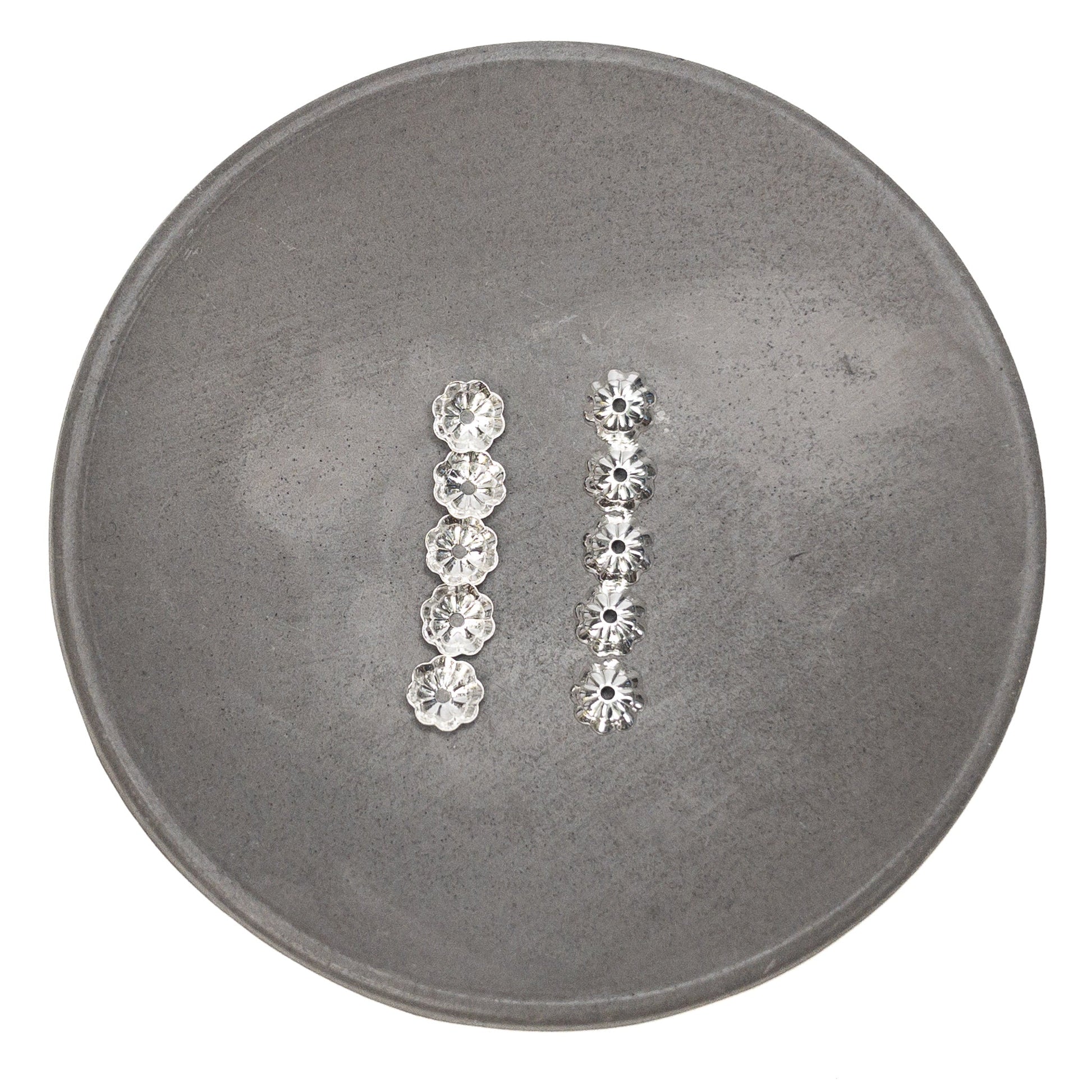 5mm Fluted Bead Cap (3 Metal Options Available)