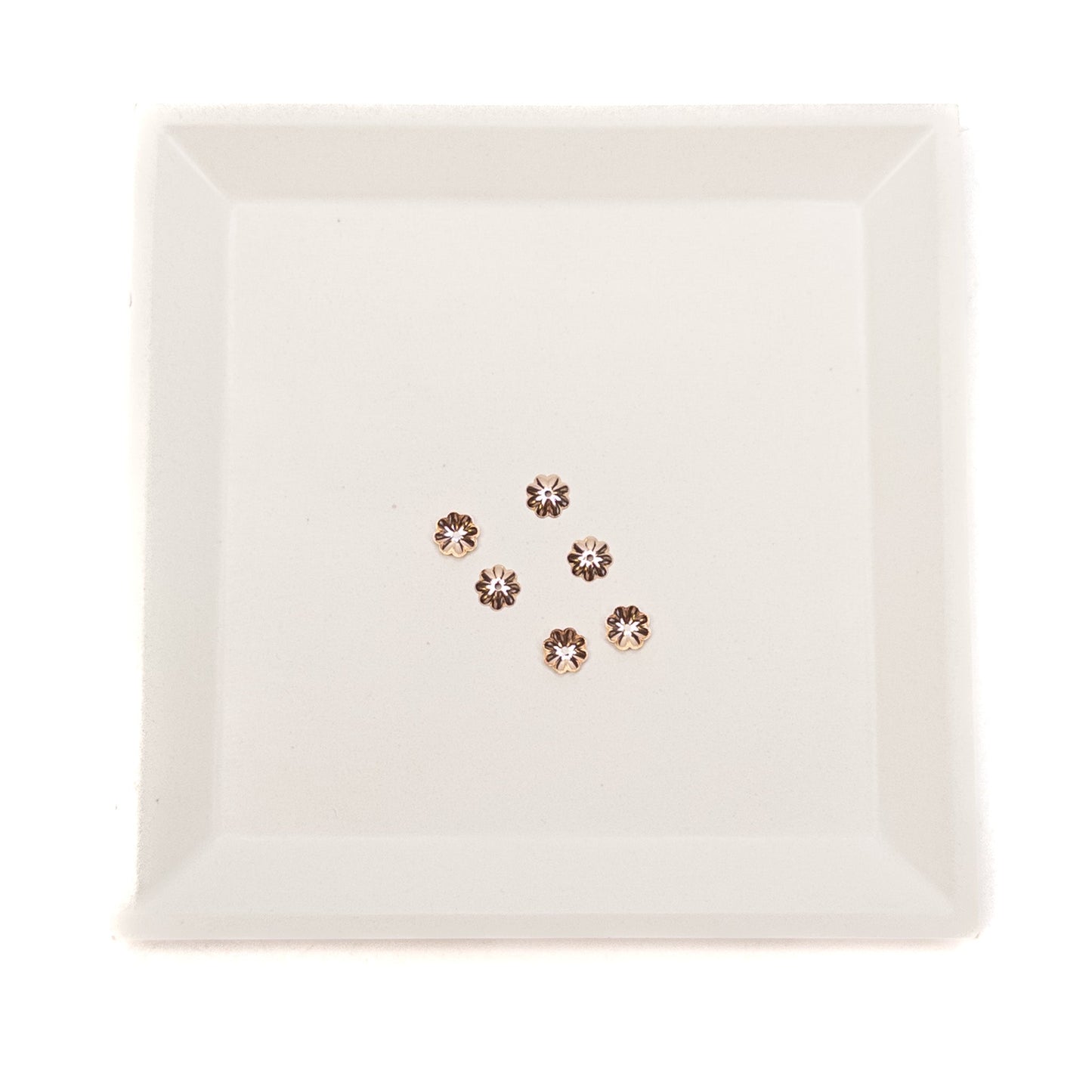 6mm Fluted Bead Cap (Rose Gold Filled) - 6 pcs.-The Bead Gallery Honolulu