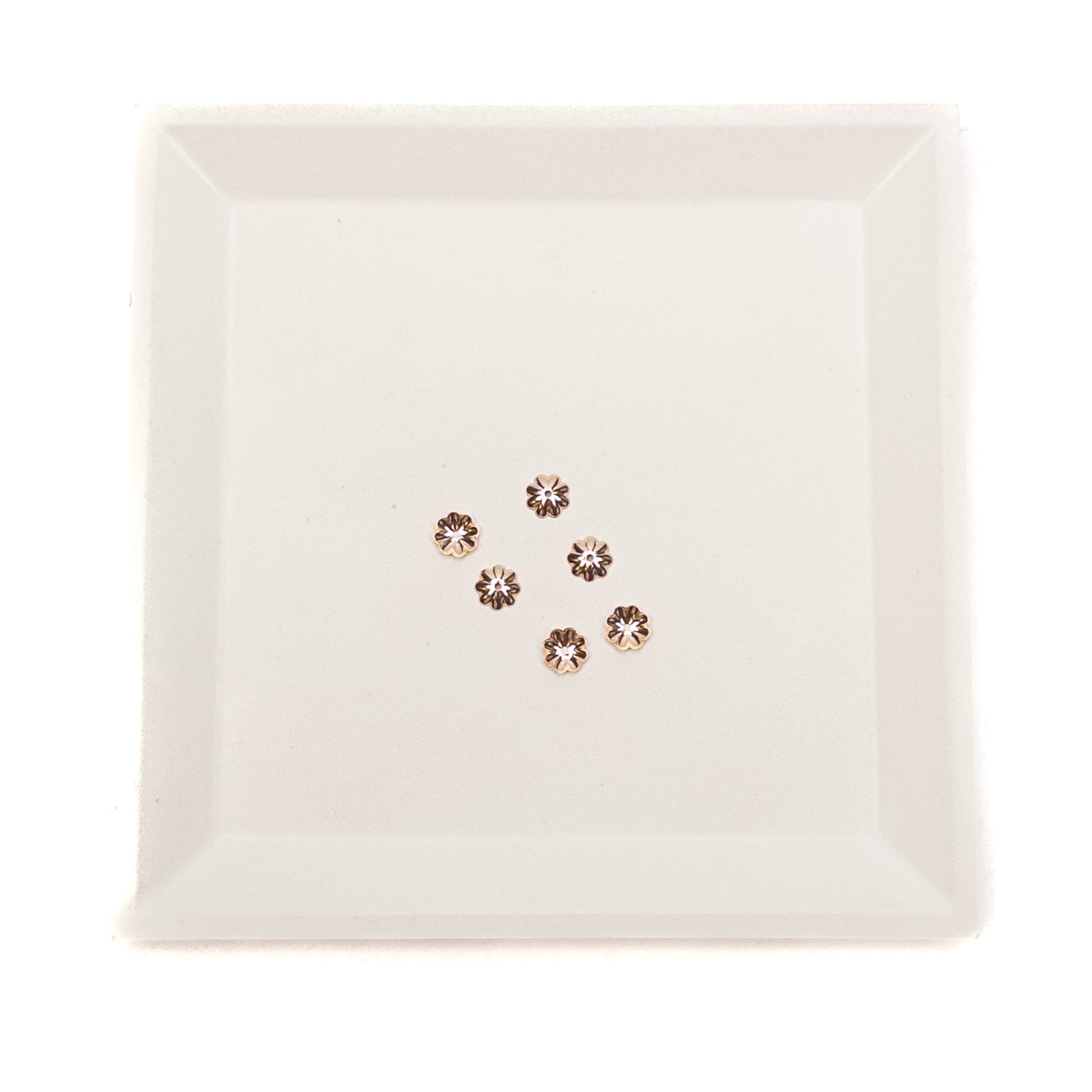 6mm Fluted Bead Cap (Rose Gold Filled) - 6 pcs.-The Bead Gallery Honolulu