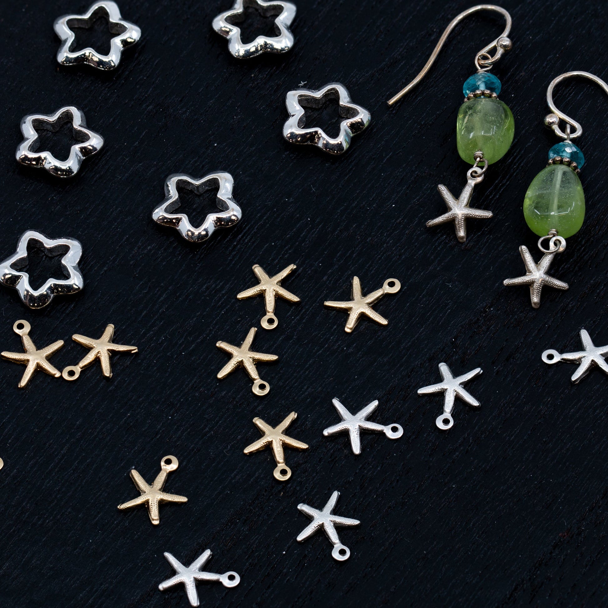 Bitty Seastar Charms (2 Metal Options) - 6 pcs.